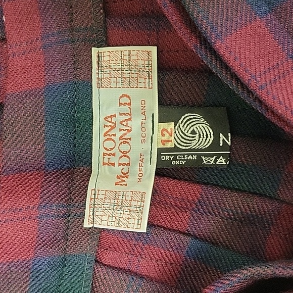 Fiona McDonald vintage wool Scottish kilt sz 12 100% wool - Picture 5 of 5